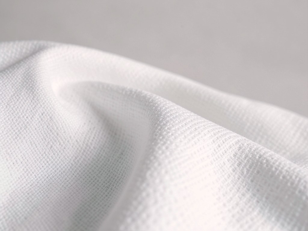 White Dobby Dobby Fabric
