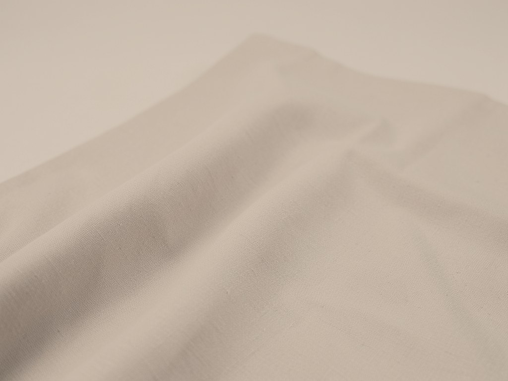 Beige Cotton Plain Fabric